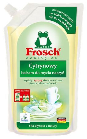Frosch Cytrynowy balsam do mycia naczyń - worek 1000ml