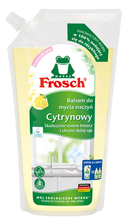 Frosch Cytrynowy balsam do mycia naczyń - worek 1000ml