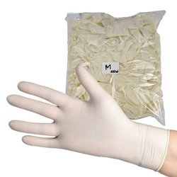Rękawiczki lateksowe ochronne 100 szt M bezpudrowe