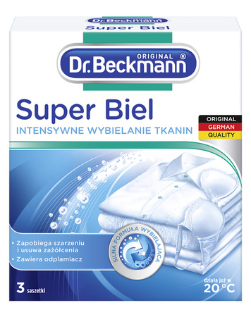 Dr.Beckmann Super Biel v Sáčcích 3x40g - Bělost jako Nová