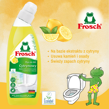 Frosch Citronový Čisticí Prostředek na WC s Ekologickými Složkami 750ml