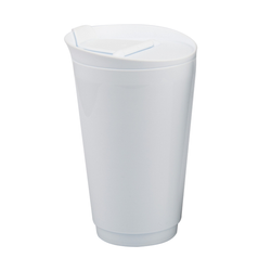 500 ml Club Gastro Cup with Lid, Reusable, White, BPA-Free