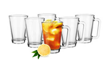 Laura Glass Mug 250ml Set of 6 - Elevate Your Dining Experience!