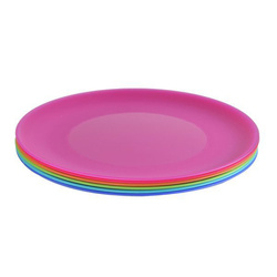 Plastic Plates Round 21.5 cm BPA-Free - Set of 6