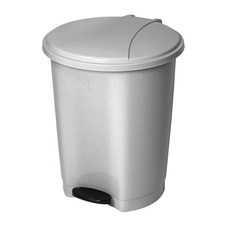 50L Pedal Trash Can for Kitchen and Bathroom - Gray