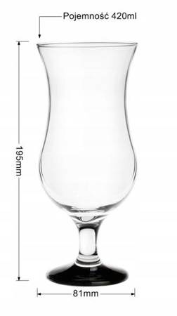 Cocktail Glass with Black Base 420ml