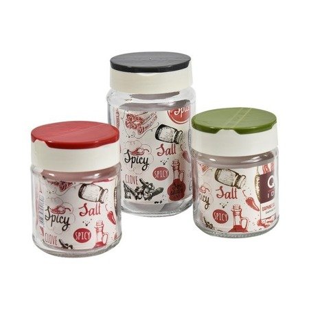 Daphne Glass Spice Jar Elegant 212ml - Red Design