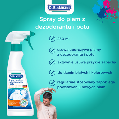 Dr. Beckmann Deodorant Sweat Stain Remover Spray, 250ml