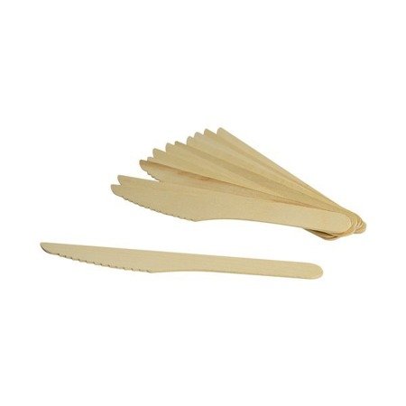 Eco-Friendly Disposable Wooden Knives - Set of 12 Pieces