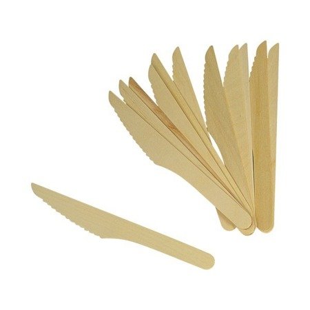 Eco-Friendly Disposable Wooden Knives - Set of 12 Pieces