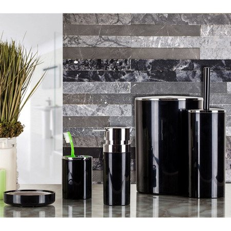 Lenox Silver Black Bathroom Set - Elegance in Five Pieces