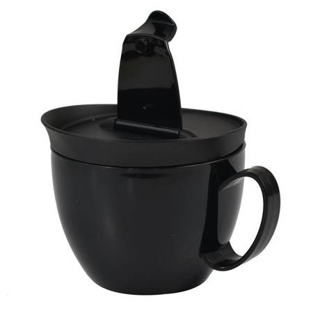 Set of 6 Black Club Gastro 250 ml Cups with Lid, BPA-Free
