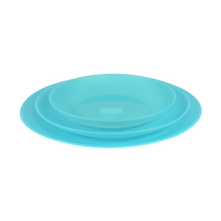 Set of 6 Turquoise Plates 18 cm Weekend without BPA