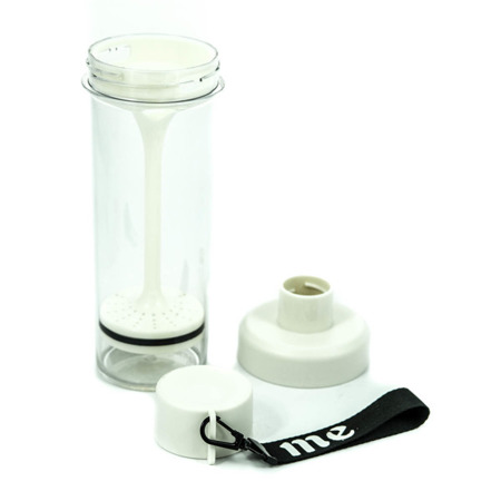 Transparent Tritan Bottle 400ml with White Cap