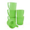 Kubki plastikowe z uchem 420 ml komplet 6 szt Weekend Zielone bez BPA