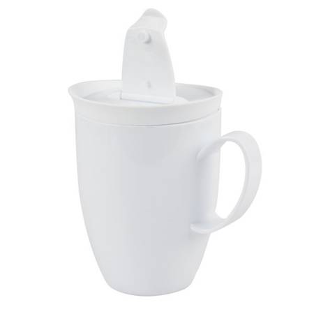 Club Gastro 450 ml Becher mit Deckel - BPA-frei, Weiß