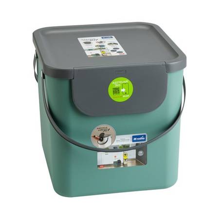 Rotho Albula 40l Mülltrennungsbehälter - Grüne Farbe