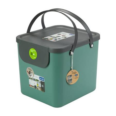 Rotho Albula 40l Mülltrennungsbehälter - Grüne Farbe