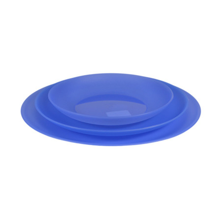 Set mit 6 großen blauen Tellern 25,5 cm Weekend ohne BPA