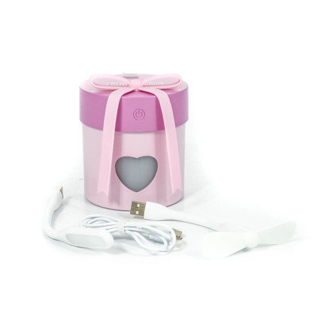 Ultradźwiękowy nawilżacz powietrza z lampką aromaterapia kolor fioletowy