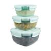 Pojemniki do żywności bez BPA komplet 3 sztuki całkowita pojemność 2,9 l pastele