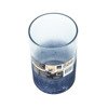 Świecznik szklany walec niebieski 10x11,5 cm