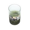 Świecznik szklany walec zielony 10x11,5 cm