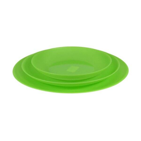 Set of 6 Green Plates 18 cm Round BPA Free