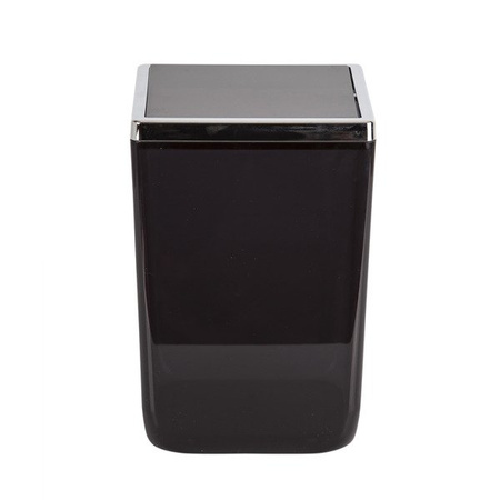 Toskana 6L Bathroom Bin with Tilting Lid - Elegance and Functionality in Black