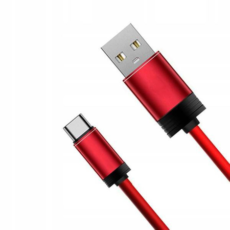 TYP-C KABEL USB SZYBKIE ŁADOWANIE SAMSUNG HUAWEI-CZERWONY