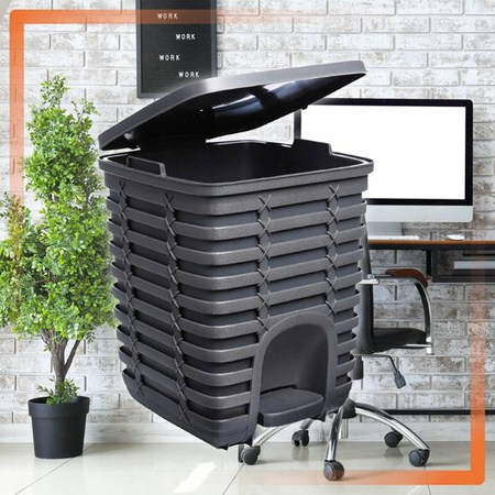 Elegant Bathroom Bin Palm with Pedal 9L - Grey