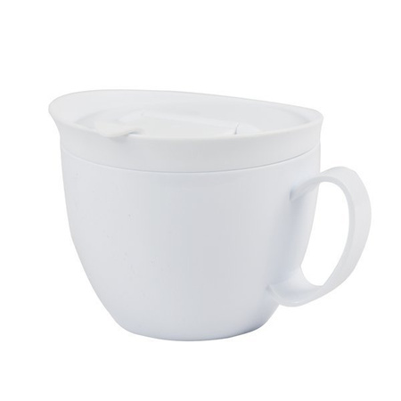 Tasse Club Gastro 250 ml mit Deckel - BPA-frei, Weiß, Set mit 6 Stück