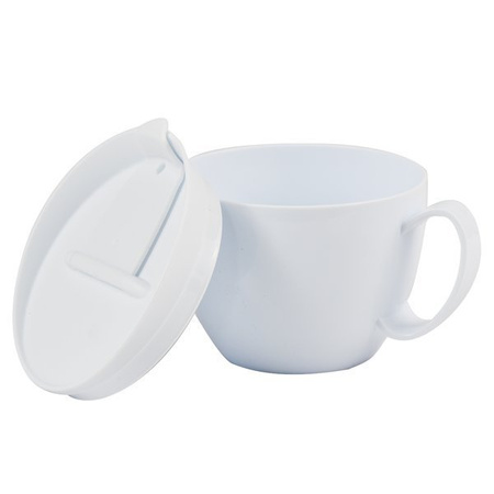 Tasse Club Gastro 250 ml mit Deckel - BPA-frei, Weiß, Set mit 6 Stück