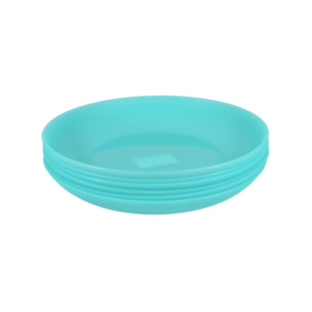 Set of 6 Turquoise Plates 18 cm Weekend without BPA