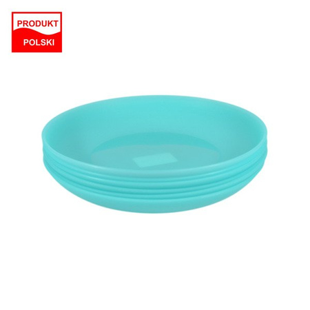 Set of 6 Turquoise Plates 18 cm Weekend without BPA