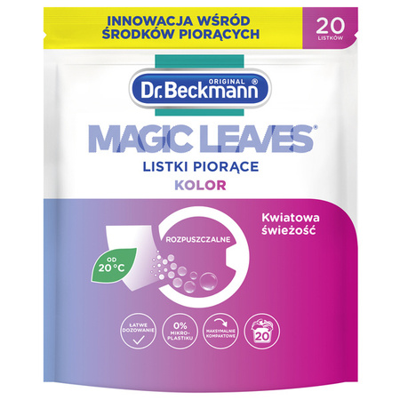 Dr. Beckmann Magic Leaves – Laundry Sheets for Colors, 20 pcs