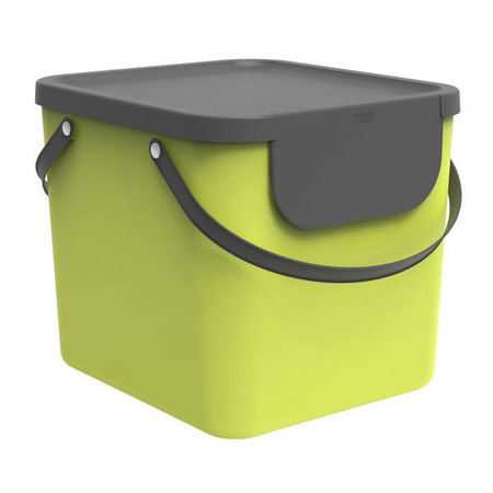 Rotho Albula 40L Waste Segregation Bin - Lime Color