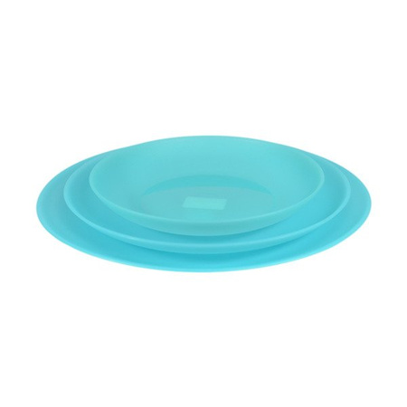 Set of 6 Turquoise Plates 18 cm Weekend without BPA