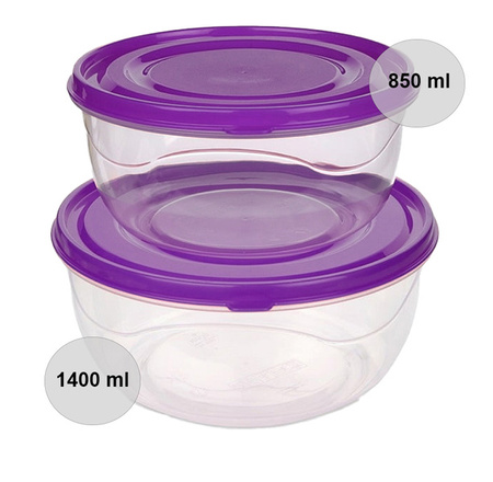 Multifunctional Set of Soft&Lock Food Containers - 850ml & 1400ml