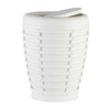 Palm Bathroom Set: Tilt-out Trash Bin + Toilet Brush - White