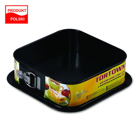 Square Cake Pan with Non-Stick Coating 24x24x8cm - Ideal for Cakes and Baking