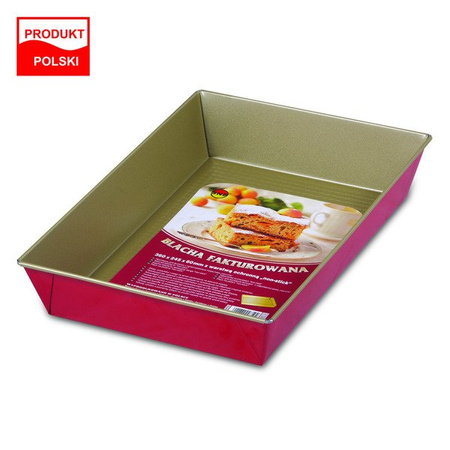 Forma do pieczenia ciasta fakturowana Gold Red 36x24,5 cm SNB