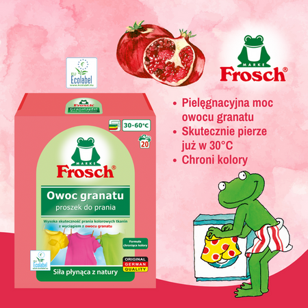 Frosch Pomegranate Fruit Powder for Colorful Fabrics Laundry 1450g