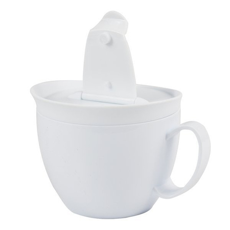 Tasse Club Gastro 250 ml mit Deckel - BPA-frei, Weiß, Set mit 6 Stück