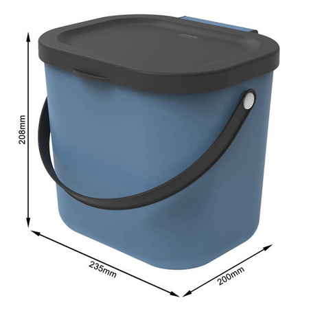 Kosz do Segregacji Odpadów Rotho Albula 6l w Kolorze Niebieskim