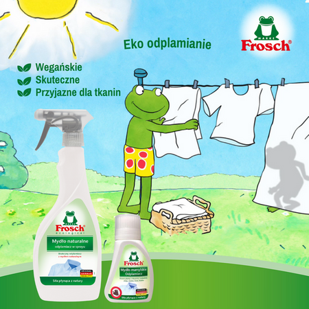 Frosch Mydło naturalne - odplamiacz w sprayu 500ml