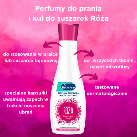 Dr. Beckmann Parfémové přísady do prádla a sušičkové koule Růže 250 ml