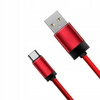 TYP-C KABEL USB SZYBKIE ŁADOWANIE SAMSUNG HUAWEI-CZERWONY