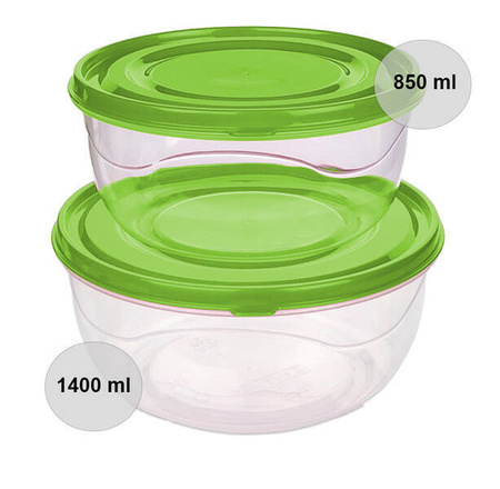 Multifunctional Set of Soft&Lock Food Containers - 850ml & 1400ml