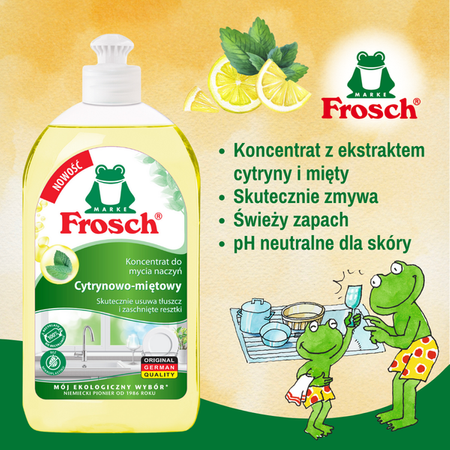 Frosch Ekologický Koncentrát na Mytí Nádobí Citronovo-Mátový 500ml